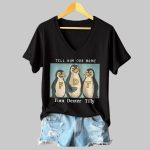Penguins Tell Him Our Name Finn Dexter Tilly Printed V-Neck T-Shirt
