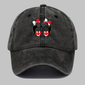 Retro Dear Canada We Hate Him Too Printed Baseball Cap