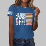 Retro Hands Off Protest Print T-Shirt