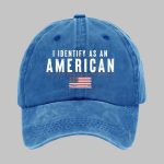 Retro I Identify As An American Print Baseball Cap