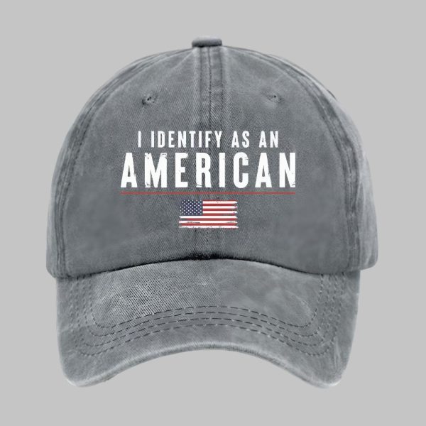 Retro I Identify As An American Print Baseball Cap