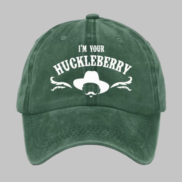 Retro I’m Your Huckleberry Print Baseball Cap