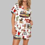 Retro Kentucky Derby Silky Satin Pajama Set