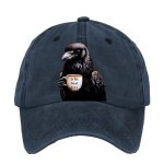 Unisex Crow Is He Dead Yet Washed Cotton Hat