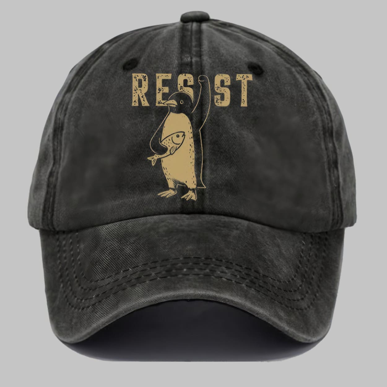 Unisex Penguin Resist Tariffs Print Baseball Cap Unisex Penguin Resist Tariffs Print Baseball Cap