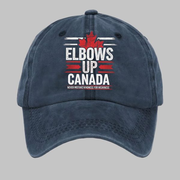 Unisex Retro Elbows Up Canada Never Mistake Kindness For Weakness Printed Baseball Cap