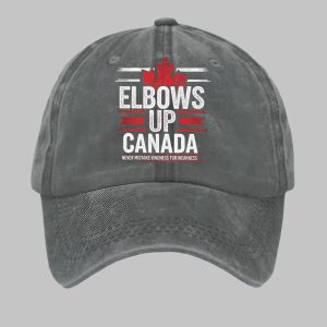 Unisex Retro Elbows Up Canada Never Mistake Kindness For Weakness Printed Baseball Cap3