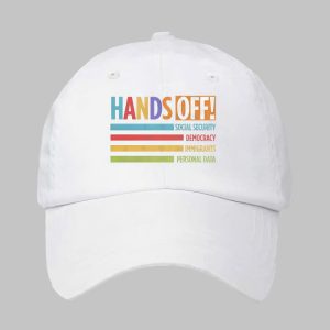 Unisex Retro Hands Off Protest Printed Baseball Cap