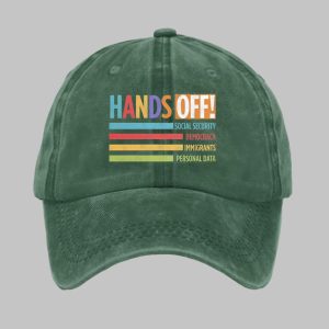 Unisex Retro Hands Off Protest Printed Baseball Cap
