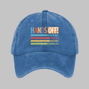 Unisex Retro Hands Off Protest Printed Baseball Cap