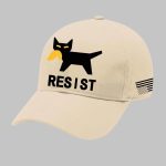 Vintage Cat Resist Printed Baseball Cap