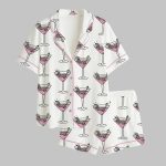 Weenies Martinis Dachshund Satin Pajama Set