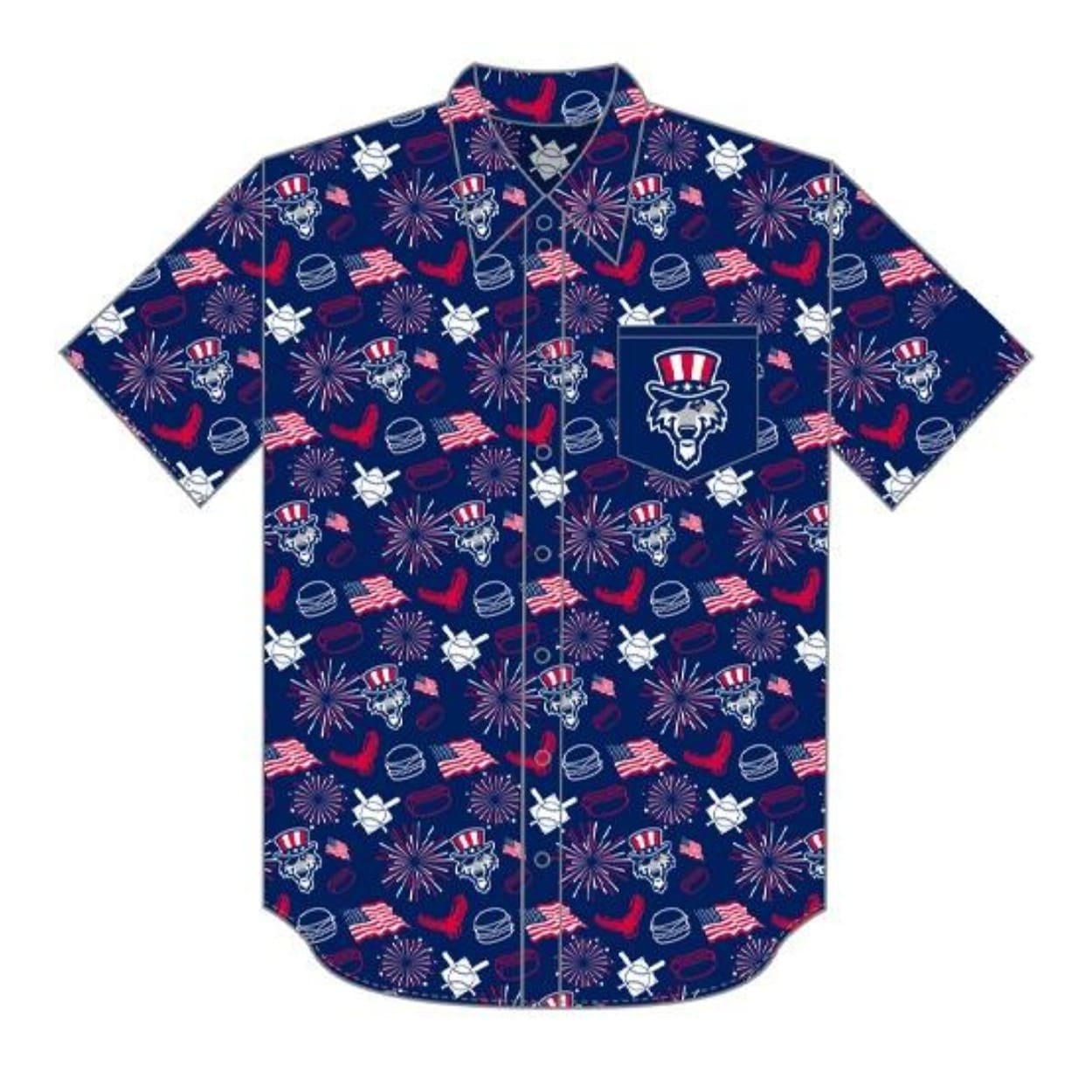 2025 Erie SeaWolves Patriotic Button Up Shirt Giveaway 2025 Erie SeaWolves Patriotic Button Up Shirt Giveaway