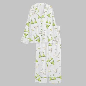 Bikinis And Martinis Bachelorette Dirty Martini Satin Pajama Set