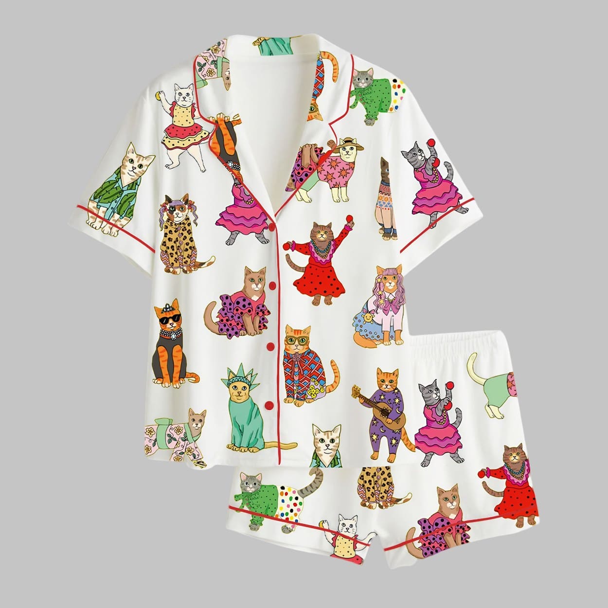 Catwalk Around The World Satin Pajama Set