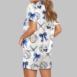 Chinoiserie Baseball Satin Pajama Set