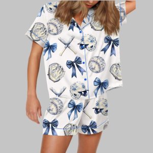 Chinoiserie Baseball Satin Pajama Set