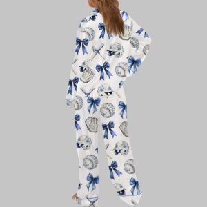 Chinoiserie Baseball Satin Pajama Set