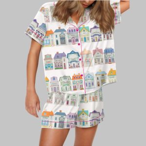 Lenox Spice Village Silky Satin Pajama Set 2 Lenox Spice Village Silky Satin Pajama Set