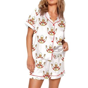 Pope Leo XIV Catholic Print Pajama Set