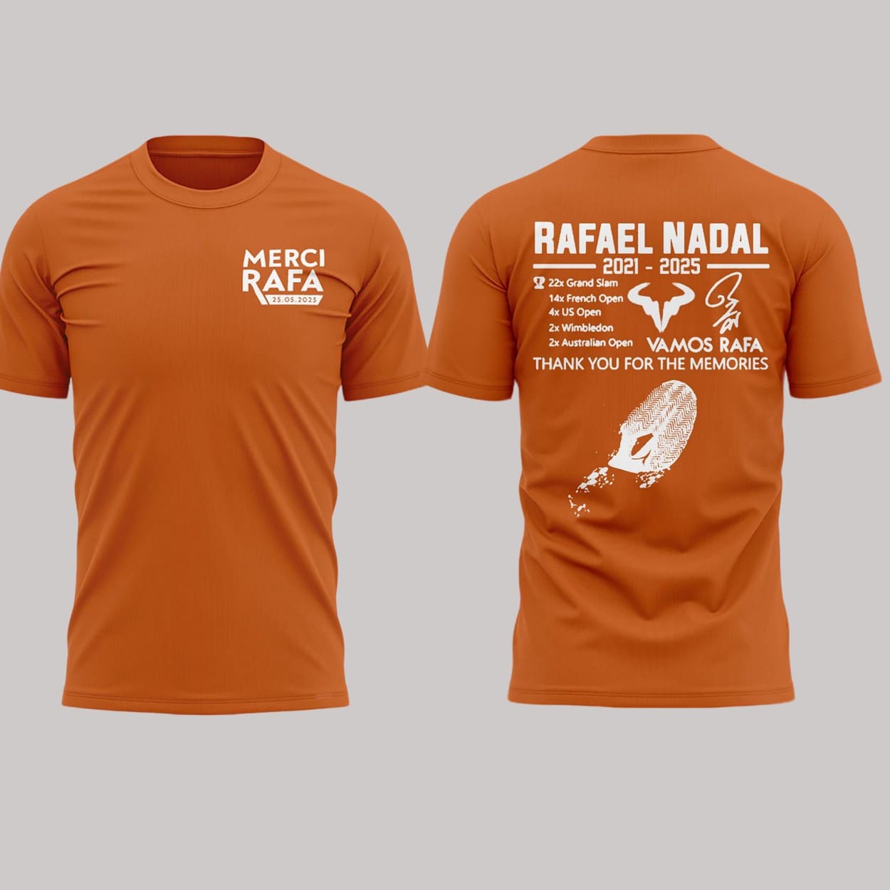 Rafael Nadal Merci Rafa 2025 T Shirt Rafael Nadal Merci Rafa 2025 T Shirt