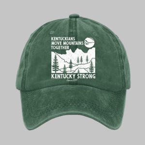 Retro Kentuckians Move Mountains Together Kentucky Strong Since 2017 Print Baseball Cap