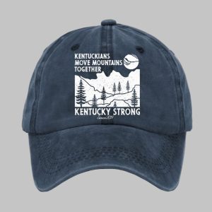 Retro Kentuckians Move Mountains Together Kentucky Strong Since 2017 Print Baseball Cap1