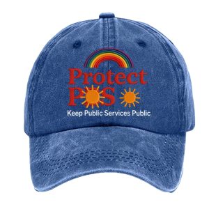 Vintage Protect PBS Keep Public Services Public Print Baseball Cap