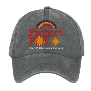 Vintage Protect PBS Keep Public Services Public Print Baseball Cap