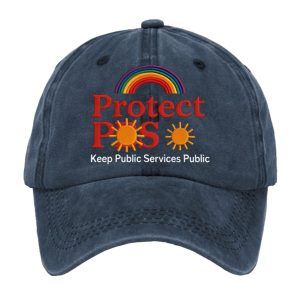 Vintage Protect PBS Keep Public Services Public Print Baseball Cap