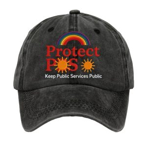 Vintage Protect PBS Keep Public Services Public Print Baseball Cap