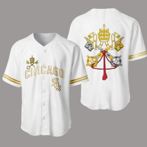 White Sox Pope Leo XIV Baseball Jersey 1 White Sox Pope Leo XIV Baseball Jersey