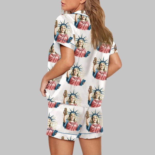 You Look Like the 4th Of July Movie Meme Satin Pajama Set