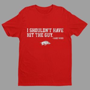 Arkansas Baseball Gage Wood I Shouldn't Have Hit The Guy Shirt