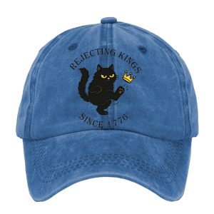 Black Cat Crown Rejecting Kings Since 1776 Hat