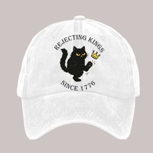 Black Cat Crown Rejecting Kings Since 1776 Hat
