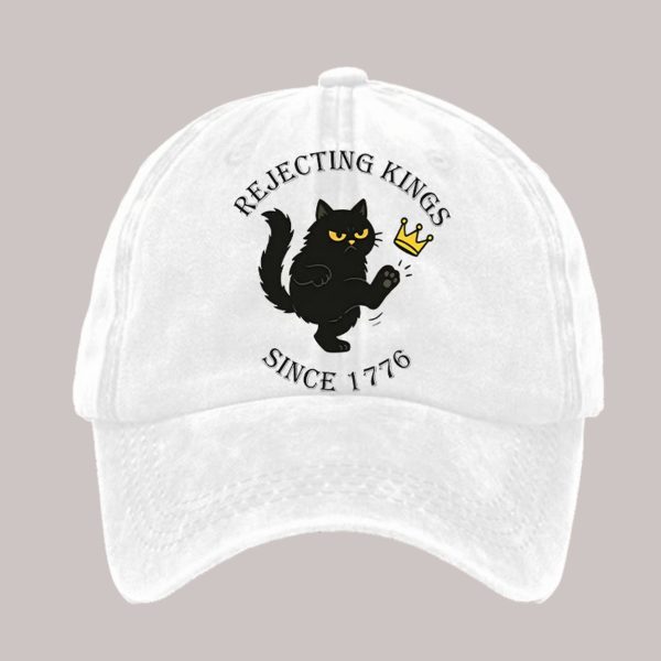Black Cat Crown Rejecting Kings Since 1776 Hat
