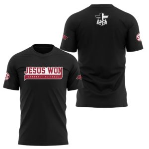 Jesus Won Arkansas Baseball T Shirt
