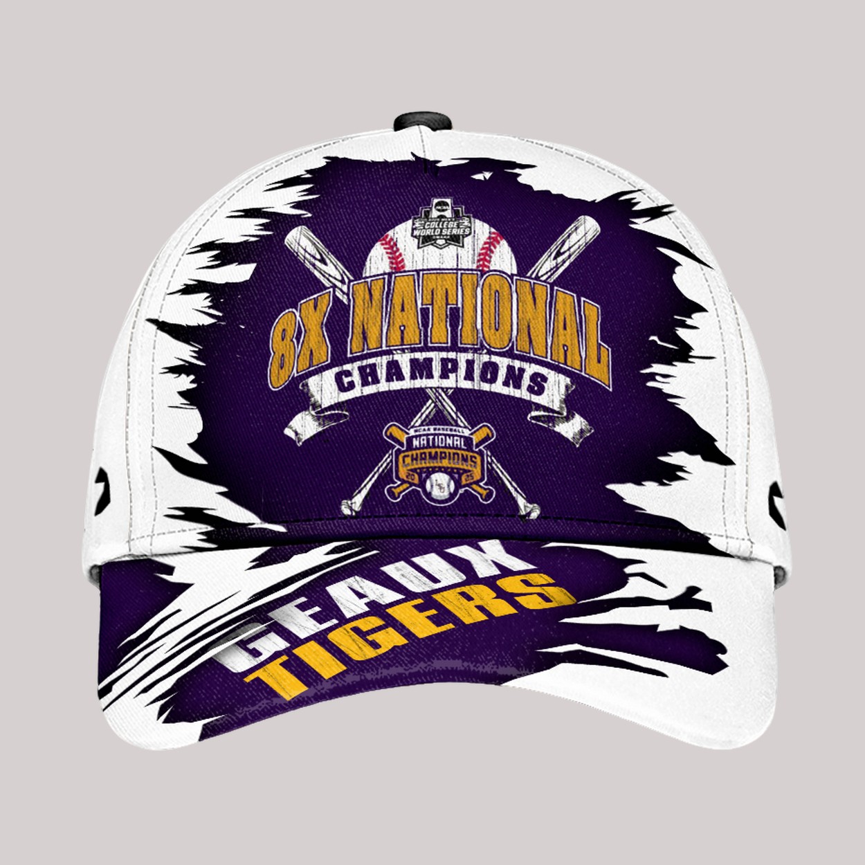 LSU Baseball 8X National Champions Classic Cap LSU Baseball 8X National Champions Classic Cap