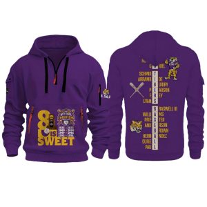 LSU College Baseball World Series 2025 Champions Quarter Zip Hoodie