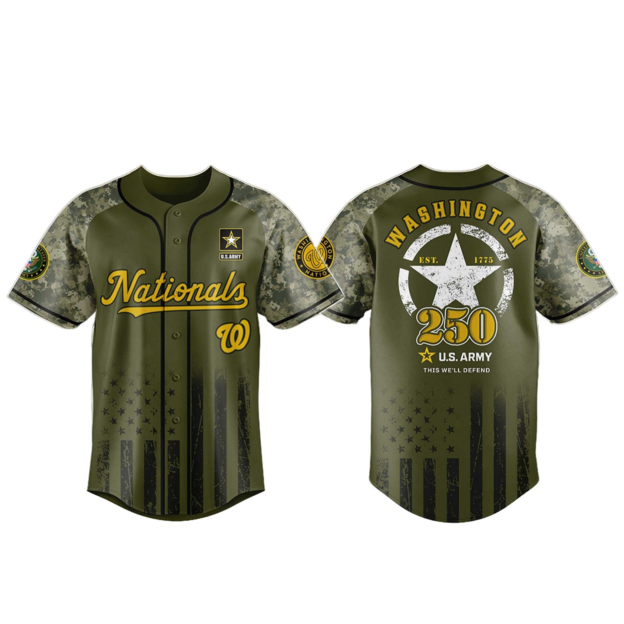 Nationals US Army's 250th Birthday Celebration Jersey Nationals US Army's 250th Birthday Celebration Jersey