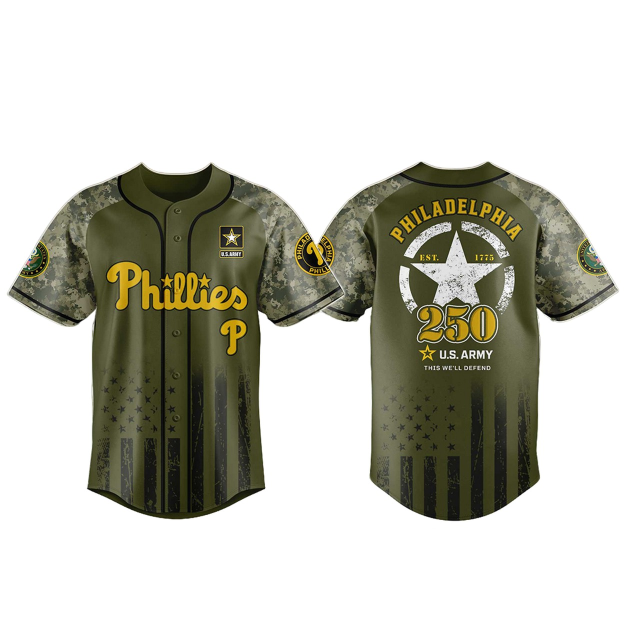 Phillies US Army's 250th Birthday Celebration Jersey Phillies US Army's 250th Birthday Celebration Jersey
