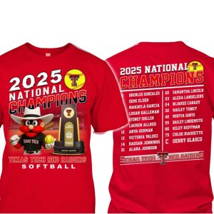 Texas Tech Softball 2025 National Champions Shirt