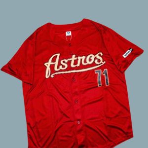 2025 Astros Baseball Josh Hader Brick Red Throwback Jersey Giveaway