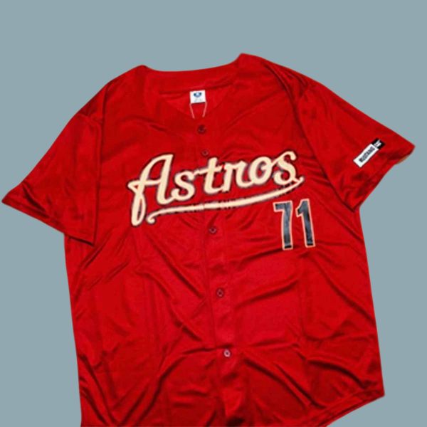 2025 Astros Baseball Josh Hader Brick Red Throwback Jersey Giveaway