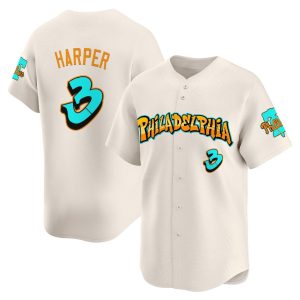 2025 Phillies Harper Graffiti Emerald Drop Edition Jersey
