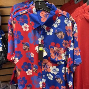 Bills Josh Allen Face Floral Hawaiian Shirt