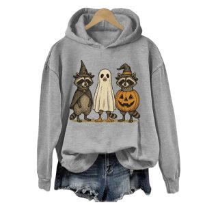 Boo Ghost Raccoon Halloween Hoodie