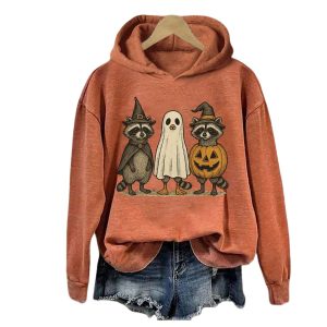 Boo Ghost Raccoon Halloween Hoodie