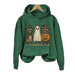 Boo Ghost Raccoon Halloween Hoodie